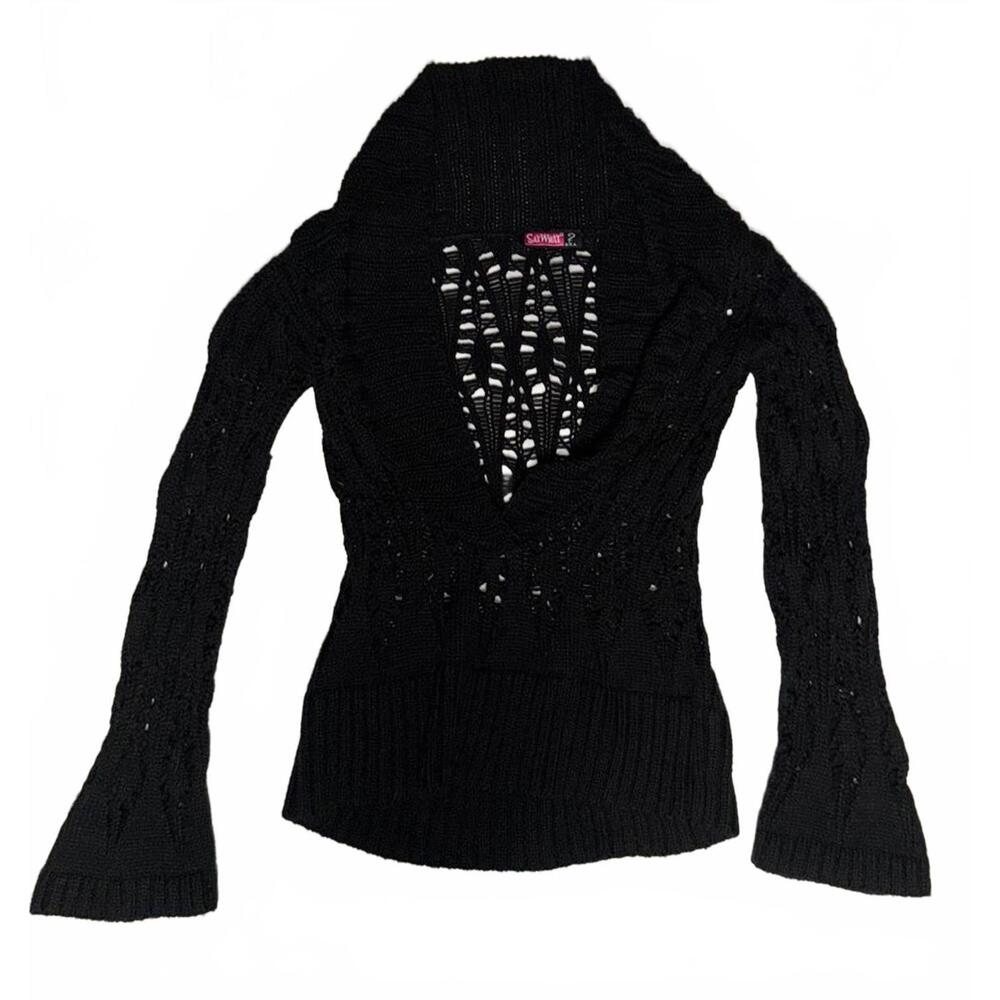 SayWhat Black Knit Sweater  USA